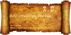 Körtvési Dorina névjegykártya