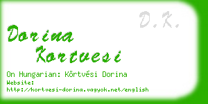 dorina kortvesi business card