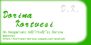 dorina kortvesi business card